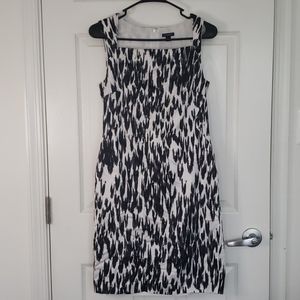 Black and White Patterned Ann Taylor Dress